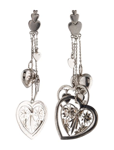 dior earrings heart